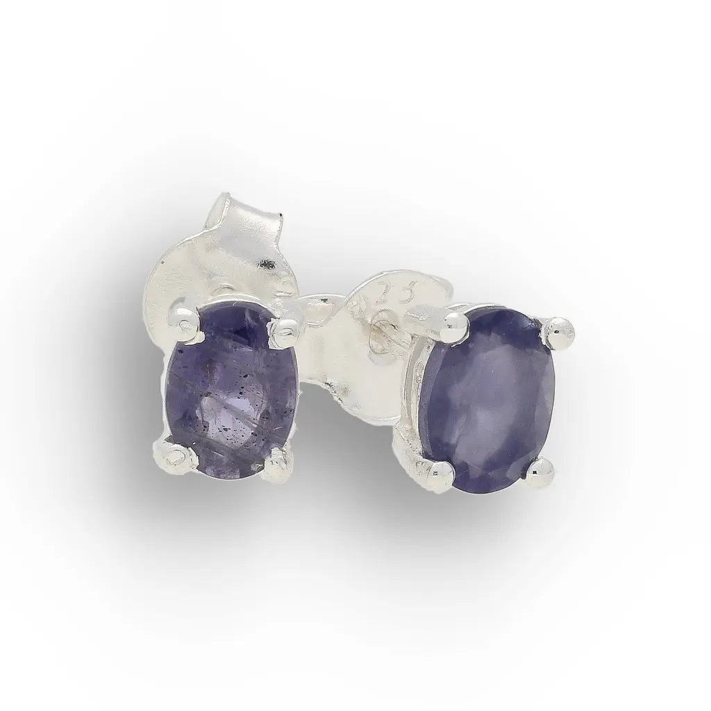 Get your Oval Iolite Stud Earrings in Sterling Silver online now or in store at Forever Gems in Franschhoek, South Africa