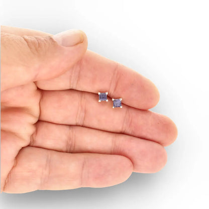 Get your Square Iolite Stud Earrings in Sterling Silver online now or in store at Forever Gems in Franschhoek, South Africa