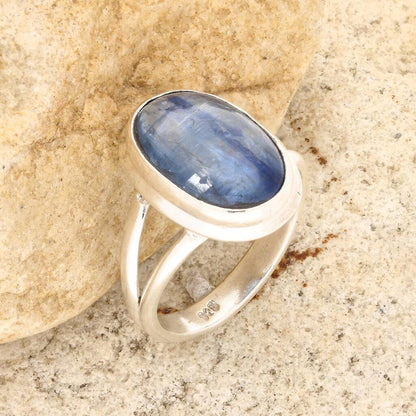 Get your Stunning Blue Kyanite Gemstone Ring in Sleek Sterling Silver online now or in store at Forever Gems in Franschhoek, South Africa