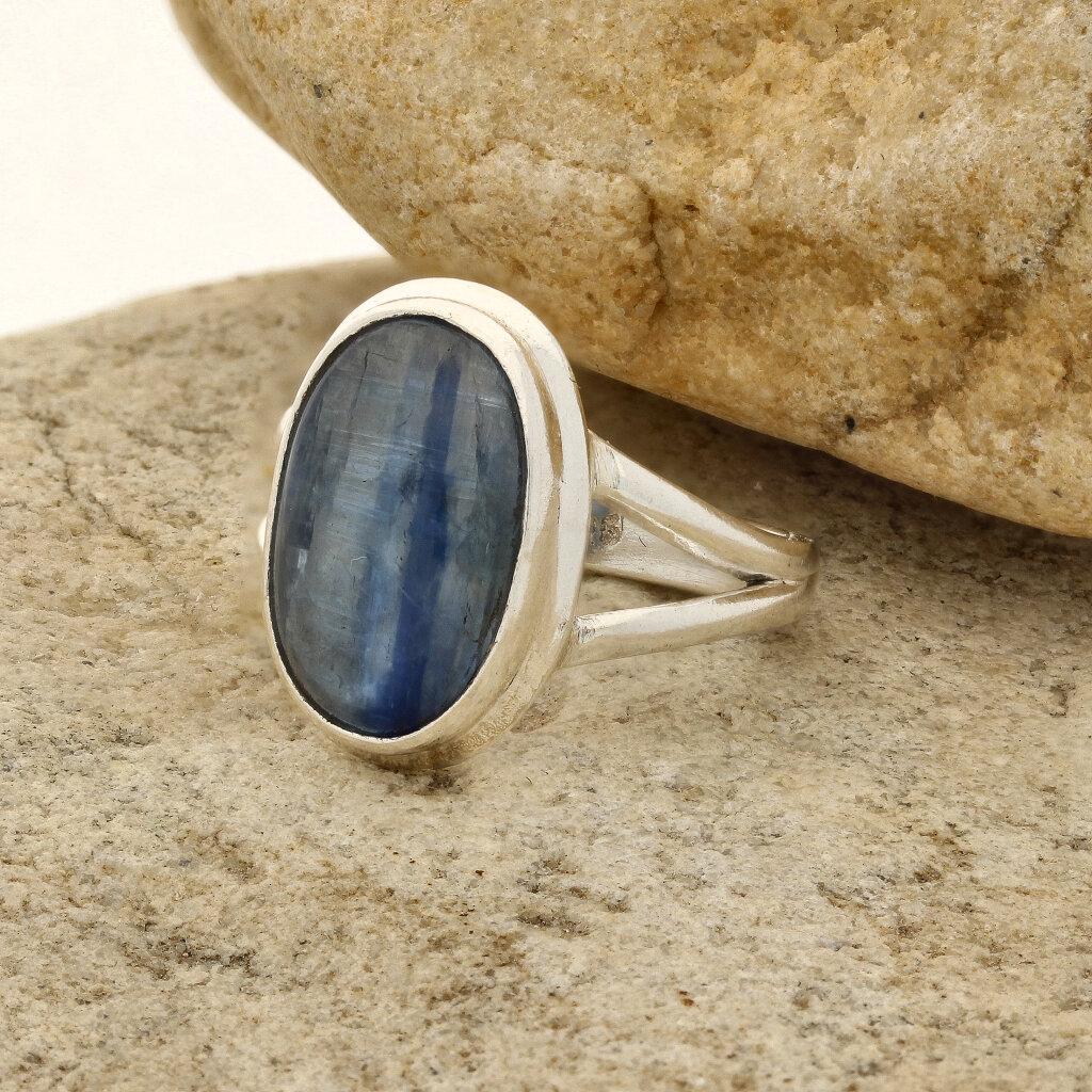 Get your Stunning Blue Kyanite Gemstone Ring in Sleek Sterling Silver online now or in store at Forever Gems in Franschhoek, South Africa