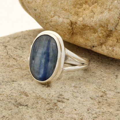 Get your Stunning Blue Kyanite Gemstone Ring in Sleek Sterling Silver online now or in store at Forever Gems in Franschhoek, South Africa
