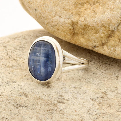 Get your Stunning Blue Kyanite Gemstone Ring in Sleek Sterling Silver online now or in store at Forever Gems in Franschhoek, South Africa
