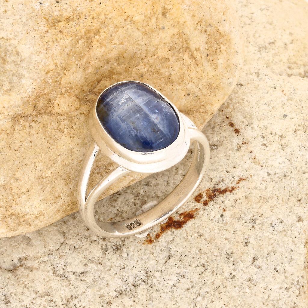Get your Stunning Blue Kyanite Gemstone Ring in Sleek Sterling Silver online now or in store at Forever Gems in Franschhoek, South Africa