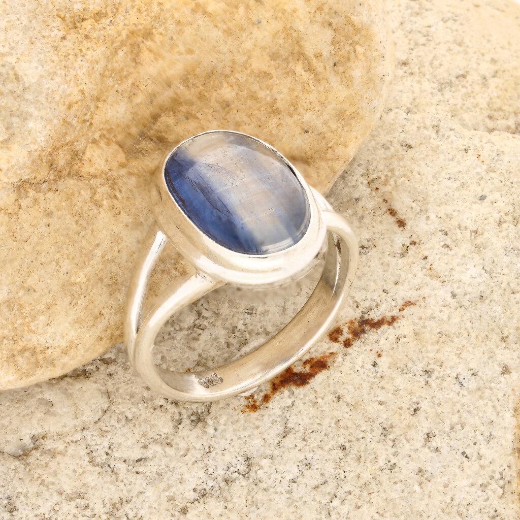 Get your Stunning Blue Kyanite Gemstone Ring in Sleek Sterling Silver online now or in store at Forever Gems in Franschhoek, South Africa