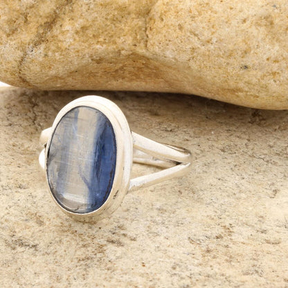 Get your Stunning Blue Kyanite Gemstone Ring in Sleek Sterling Silver online now or in store at Forever Gems in Franschhoek, South Africa