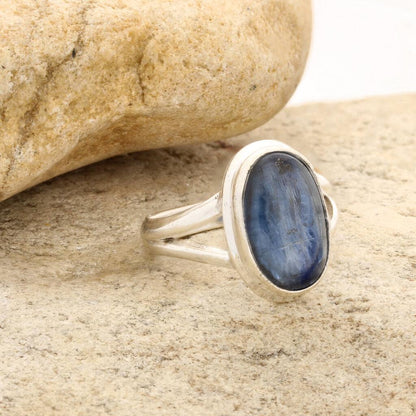 Get your Stunning Blue Kyanite Gemstone Ring in Sleek Sterling Silver online now or in store at Forever Gems in Franschhoek, South Africa