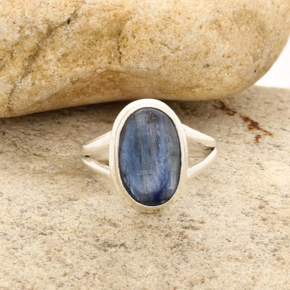 Get your Stunning Blue Kyanite Gemstone Ring in Sleek Sterling Silver online now or in store at Forever Gems in Franschhoek, South Africa