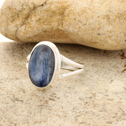 Get your Stunning Blue Kyanite Gemstone Ring in Sleek Sterling Silver online now or in store at Forever Gems in Franschhoek, South Africa