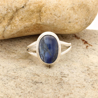 Get your Stunning Blue Kyanite Gemstone Ring in Sleek Sterling Silver online now or in store at Forever Gems in Franschhoek, South Africa