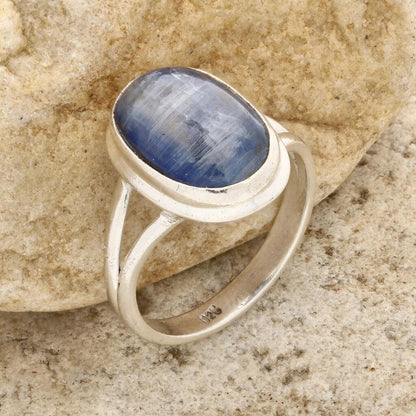 Get your Stunning Blue Kyanite Gemstone Ring in Sleek Sterling Silver online now or in store at Forever Gems in Franschhoek, South Africa