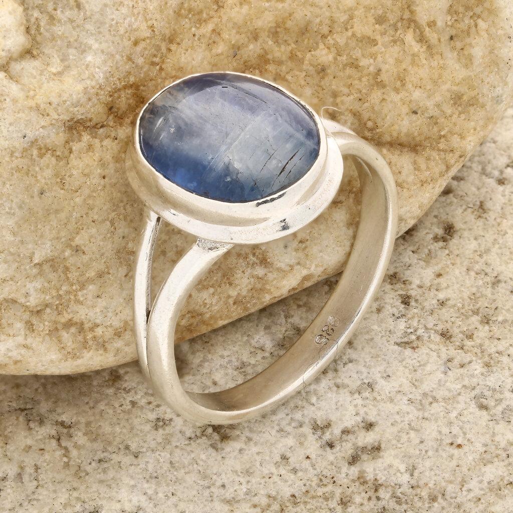 Get your Stunning Blue Kyanite Gemstone Ring in Sleek Sterling Silver online now or in store at Forever Gems in Franschhoek, South Africa