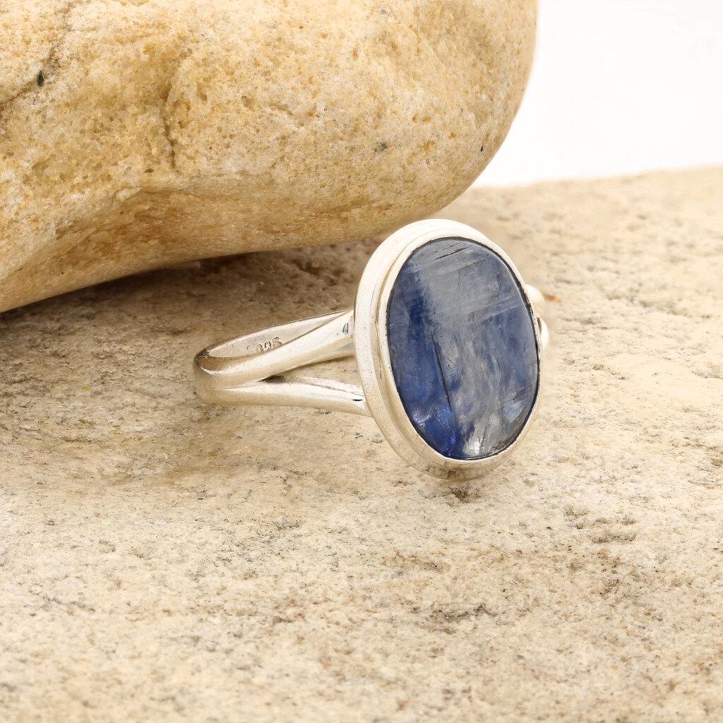 Get your Stunning Blue Kyanite Gemstone Ring in Sleek Sterling Silver online now or in store at Forever Gems in Franschhoek, South Africa
