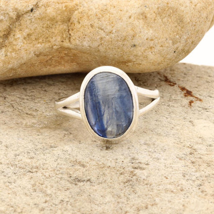 Get your Stunning Blue Kyanite Gemstone Ring in Sleek Sterling Silver online now or in store at Forever Gems in Franschhoek, South Africa