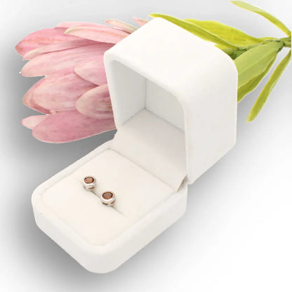 Natural Golden Tourmaline Stud Earrings in Sterling Silver