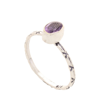 Buy your Stacks of Style: Purple Amethyst Oval Sterling Silver Stackable Ring online now or in store at Forever Gems in Franschhoek, South Africa