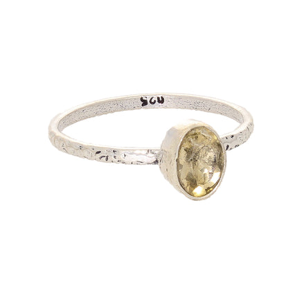 Buy your Stacks of Style: Yellow Citrine Oval Sterling Silver Stackable Ring online now or in store at Forever Gems in Franschhoek, South Africa