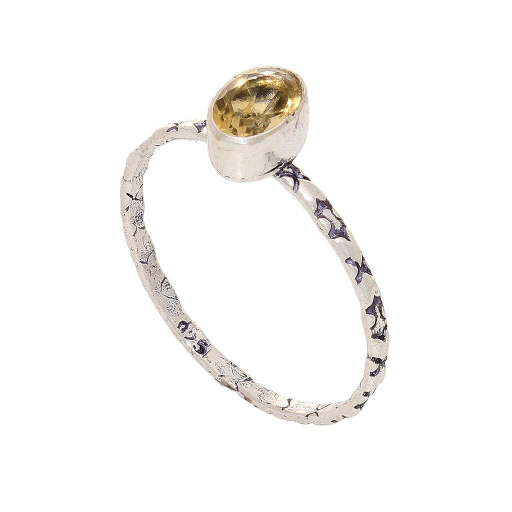 Buy your Stacks of Style: Yellow Citrine Oval Sterling Silver Stackable Ring online now or in store at Forever Gems in Franschhoek, South Africa
