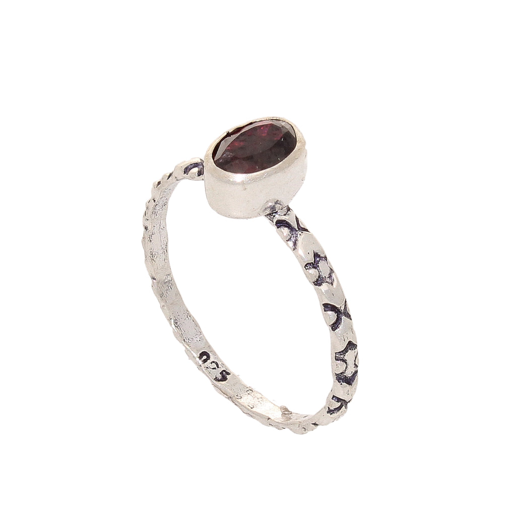 Buy your Stacks of Style: Red Garnet Oval Sterling Silver Stackable Ring online now or in store at Forever Gems in Franschhoek, South Africa