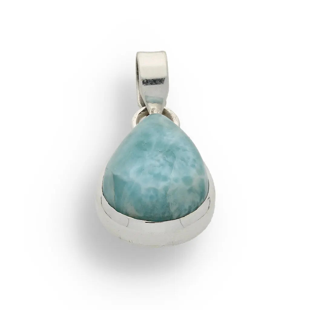 Get your Caribbean Dreams Sterling Silver Larimar Teardrop Pendant - Dominican Republic Blue Stone Jewelry online now or in store at Forever Gems in Franschhoek, South Africa