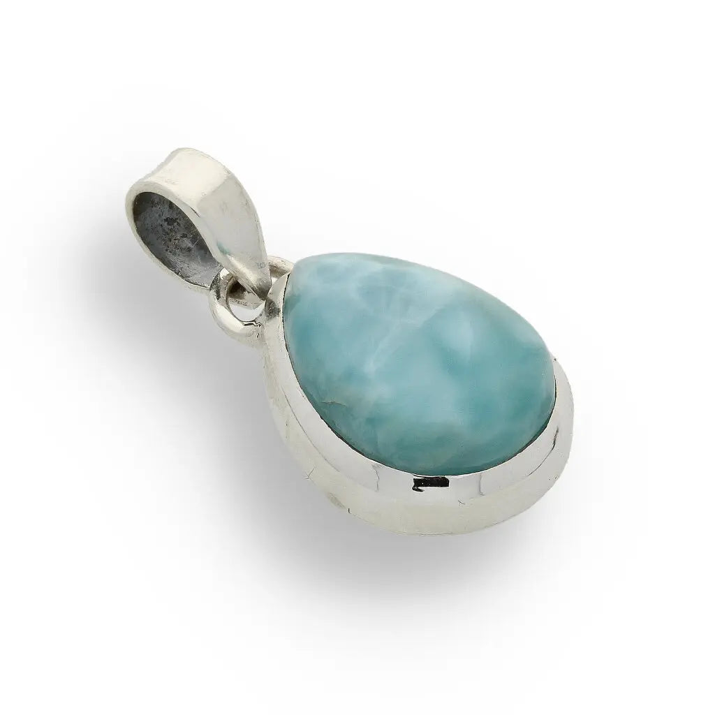 Get your Caribbean Dreams Sterling Silver Larimar Teardrop Pendant - Dominican Republic Blue Stone Jewelry online now or in store at Forever Gems in Franschhoek, South Africa