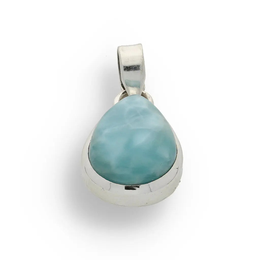 Get your Caribbean Dreams Sterling Silver Larimar Teardrop Pendant - Dominican Republic Blue Stone Jewelry online now or in store at Forever Gems in Franschhoek, South Africa