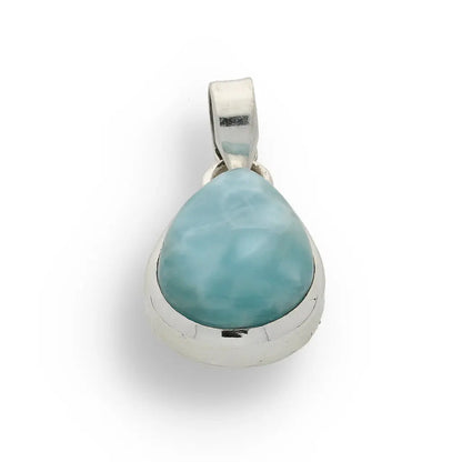 Get your Caribbean Dreams Sterling Silver Larimar Teardrop Pendant - Dominican Republic Blue Stone Jewelry online now or in store at Forever Gems in Franschhoek, South Africa