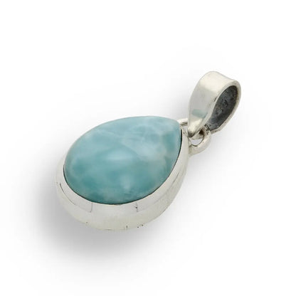 Get your Caribbean Dreams Sterling Silver Larimar Teardrop Pendant - Dominican Republic Blue Stone Jewelry online now or in store at Forever Gems in Franschhoek, South Africa