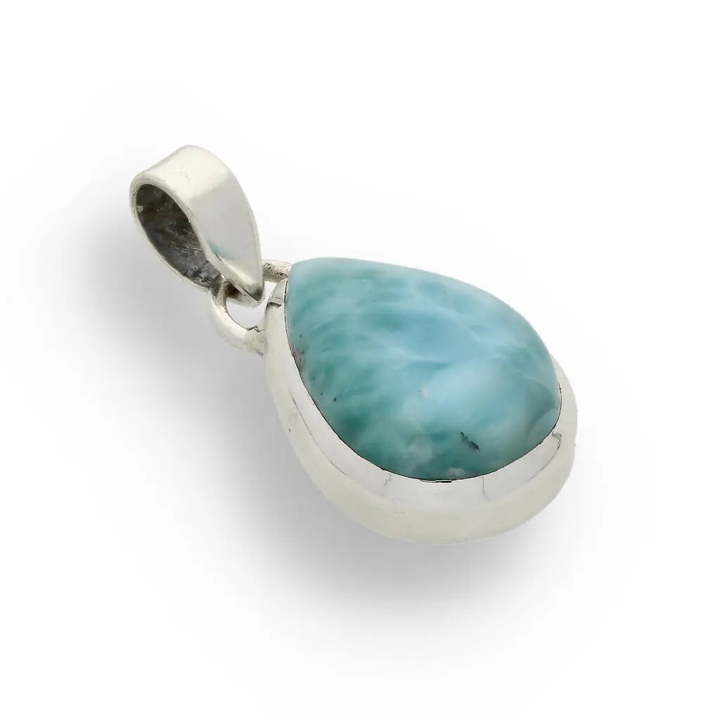 Get your Caribbean Dreams Sterling Silver Larimar Teardrop Pendant - Dominican Republic Blue Stone Jewelry online now or in store at Forever Gems in Franschhoek, South Africa
