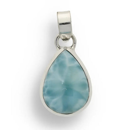 Get your Caribbean Dreams Sterling Silver Larimar Teardrop Pendant - Dominican Republic Blue Stone Jewelry online now or in store at Forever Gems in Franschhoek, South Africa