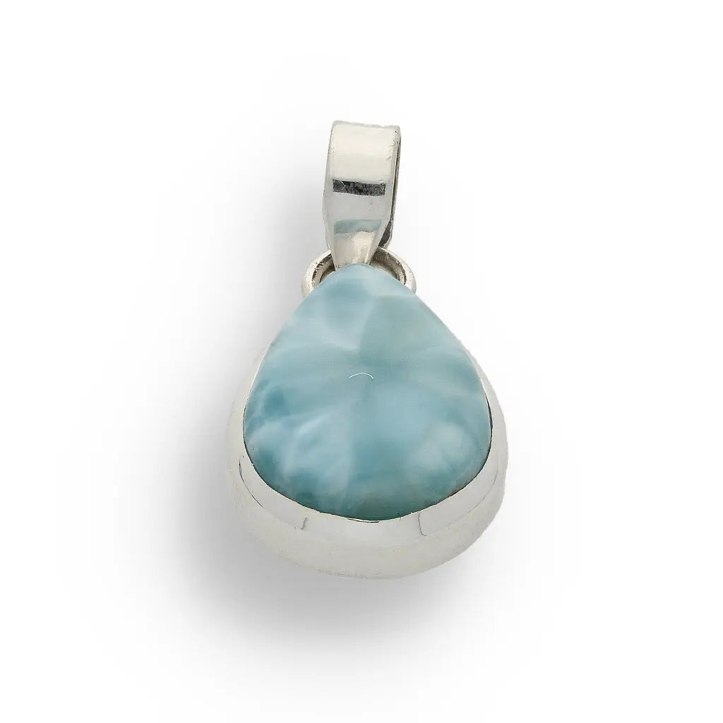 Get your Caribbean Dreams Sterling Silver Larimar Teardrop Pendant - Dominican Republic Blue Stone Jewelry online now or in store at Forever Gems in Franschhoek, South Africa
