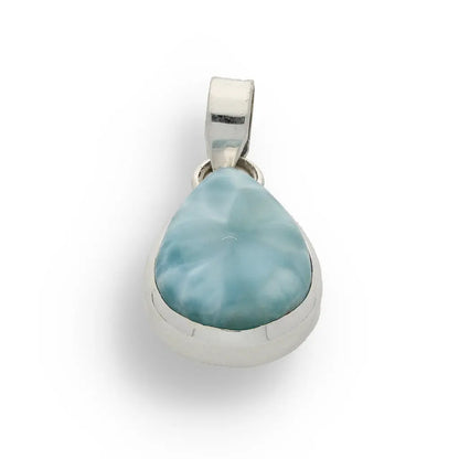 Get your Caribbean Dreams Sterling Silver Larimar Teardrop Pendant - Dominican Republic Blue Stone Jewelry online now or in store at Forever Gems in Franschhoek, South Africa