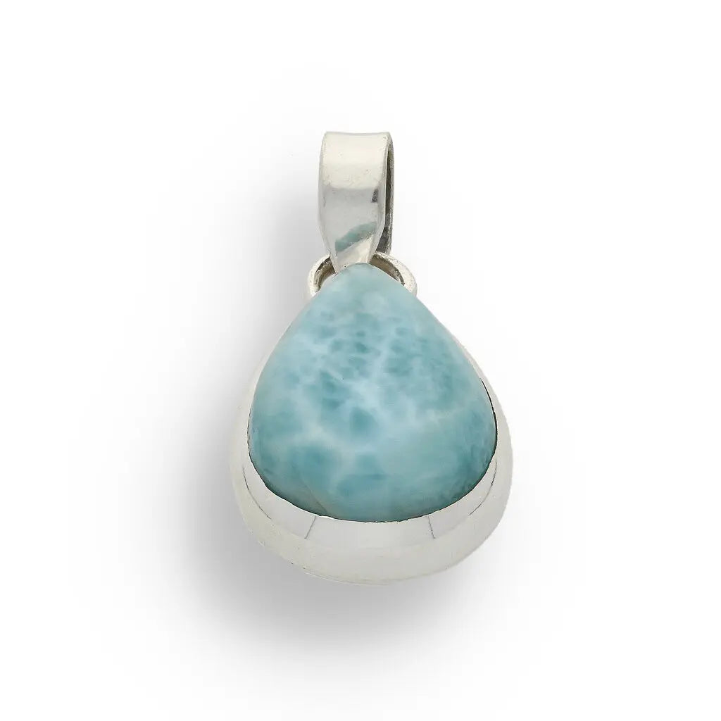 Get your Caribbean Dreams Sterling Silver Larimar Teardrop Pendant - Dominican Republic Blue Stone Jewelry online now or in store at Forever Gems in Franschhoek, South Africa