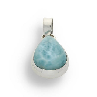 Get your Caribbean Dreams Sterling Silver Larimar Teardrop Pendant - Dominican Republic Blue Stone Jewelry online now or in store at Forever Gems in Franschhoek, South Africa