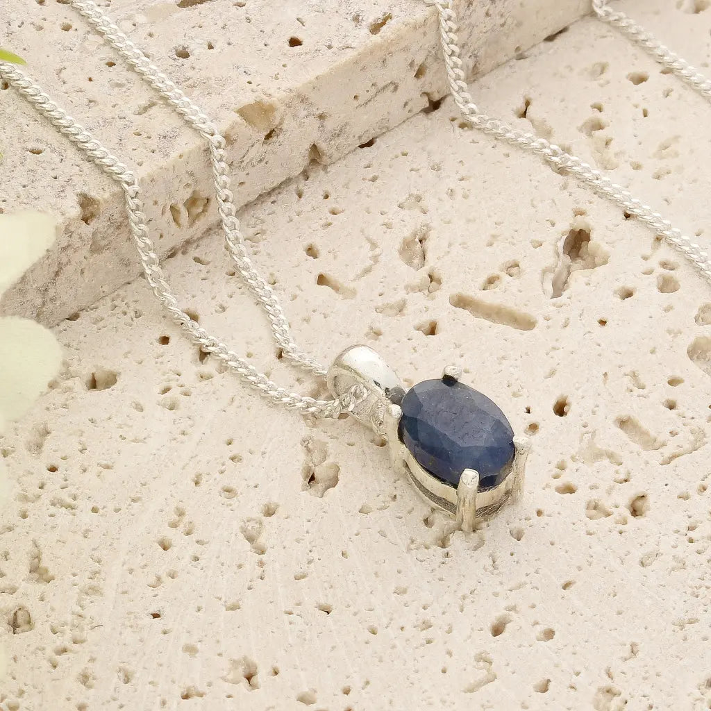 Get your Sterling Silver Natural Sapphire Necklace online now or in store at Forever Gems in Franschhoek, South Africa
