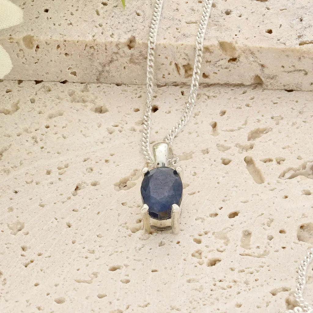 Get your Sterling Silver Natural Sapphire Necklace online now or in store at Forever Gems in Franschhoek, South Africa