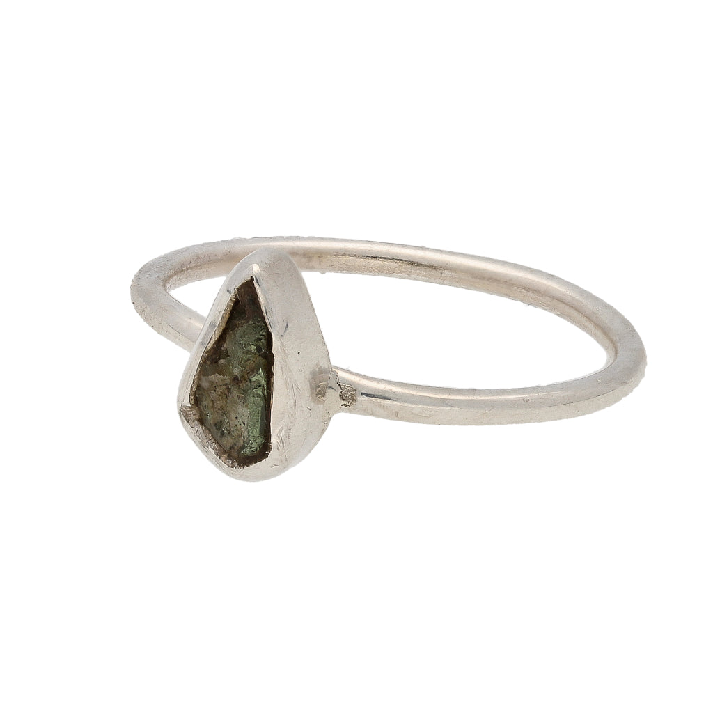 Buy your Moldavite Sterling Silver Ring - Size O online now or in store at Forever Gems in Franschhoek, South Africa