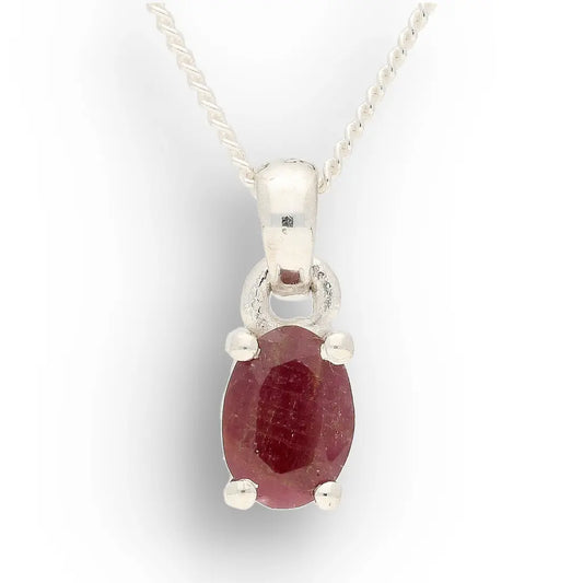 Get your Sterling Silver Natural Ruby Necklace online now or in store at Forever Gems in Franschhoek, South Africa