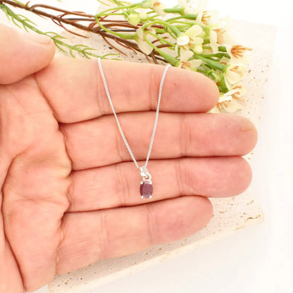 Get your Sterling Silver Natural Ruby Necklace online now or in store at Forever Gems in Franschhoek, South Africa
