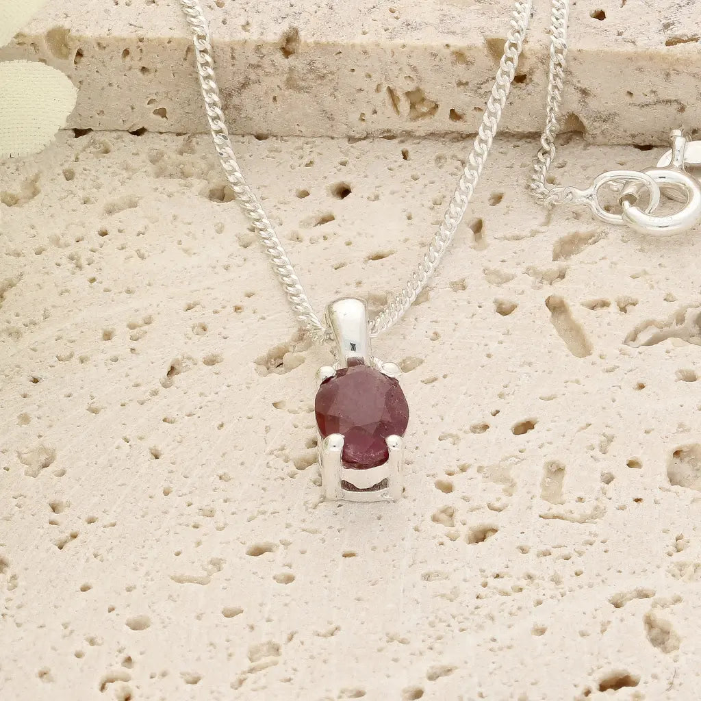 Get your Sterling Silver Natural Ruby Necklace online now or in store at Forever Gems in Franschhoek, South Africa