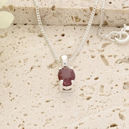 Get your Sterling Silver Natural Ruby Necklace online now or in store at Forever Gems in Franschhoek, South Africa