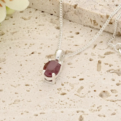 Get your Sterling Silver Natural Ruby Necklace online now or in store at Forever Gems in Franschhoek, South Africa