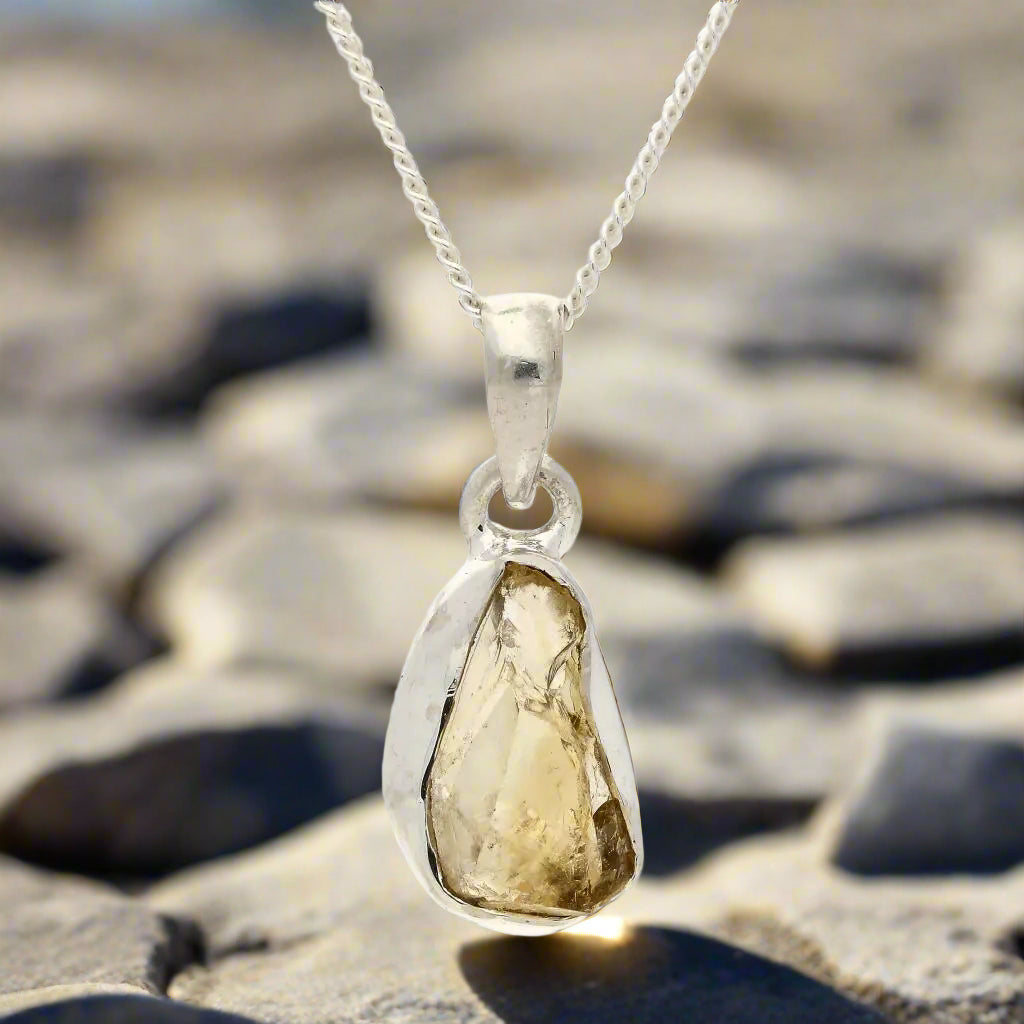 Buy your Abundance Energy - Rough Citrine Pendant online now or in store at Forever Gems in Franschhoek, South Africa