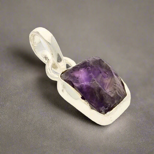 Buy your Spiritual Calm - Rough Amethyst Pendant online now or in store at Forever Gems in Franschhoek, South Africa