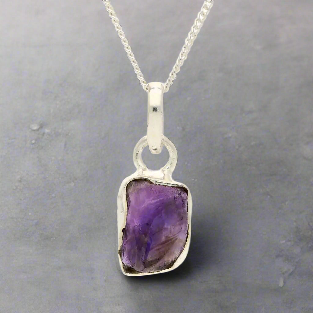 Buy your Spiritual Calm - Rough Amethyst Pendant online now or in store at Forever Gems in Franschhoek, South Africa
