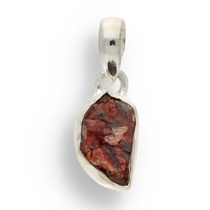 Buy your Grounded Passion – Rough Garnet Silver Pendant online now or in store at Forever Gems in Franschhoek, South Africa