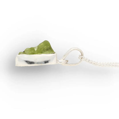 Get your Fresh Rough Peridot Gemstone Necklace in Sterling Silver online now or in store at Forever Gems in Franschhoek, South Africa