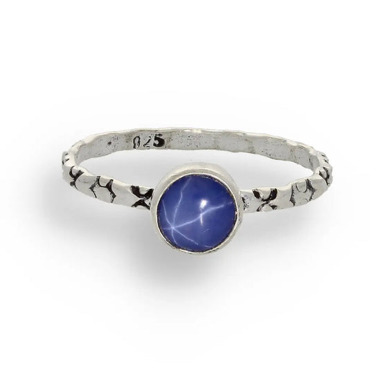 Get your "Celestial Dreams" Sterling Silver Star Sapphire Stackable Ring - September Birthstone online now or in store at Forever Gems in Franschhoek, South Africa