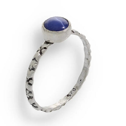 Get your "Celestial Dreams" Sterling Silver Star Sapphire Stackable Ring - September Birthstone online now or in store at Forever Gems in Franschhoek, South Africa