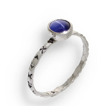 Get your "Celestial Dreams" Sterling Silver Star Sapphire Stackable Ring - September Birthstone online now or in store at Forever Gems in Franschhoek, South Africa