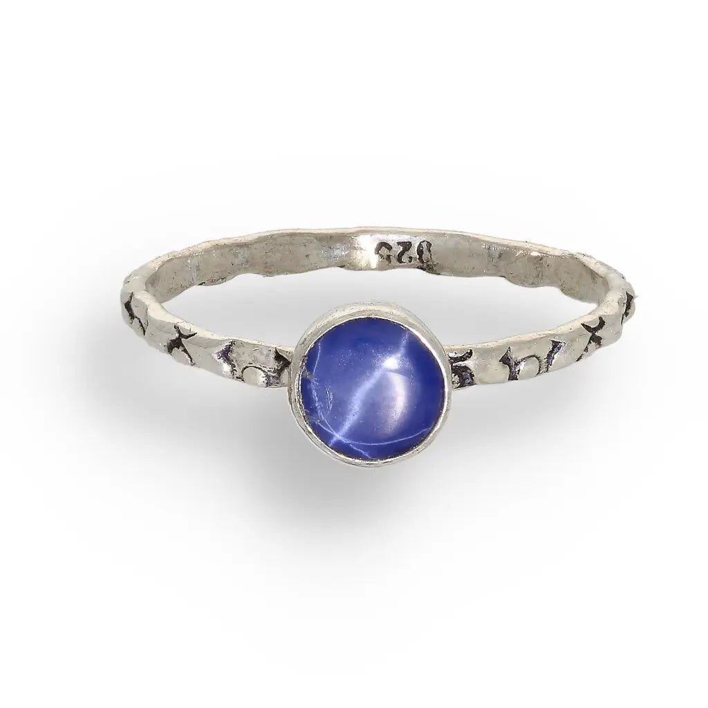 Get your "Celestial Dreams" Sterling Silver Star Sapphire Stackable Ring - September Birthstone online now or in store at Forever Gems in Franschhoek, South Africa